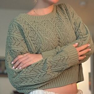Olive Green Knit Sweater